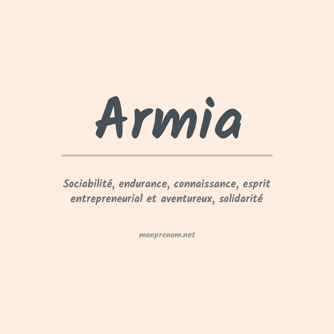 Prénom Armia