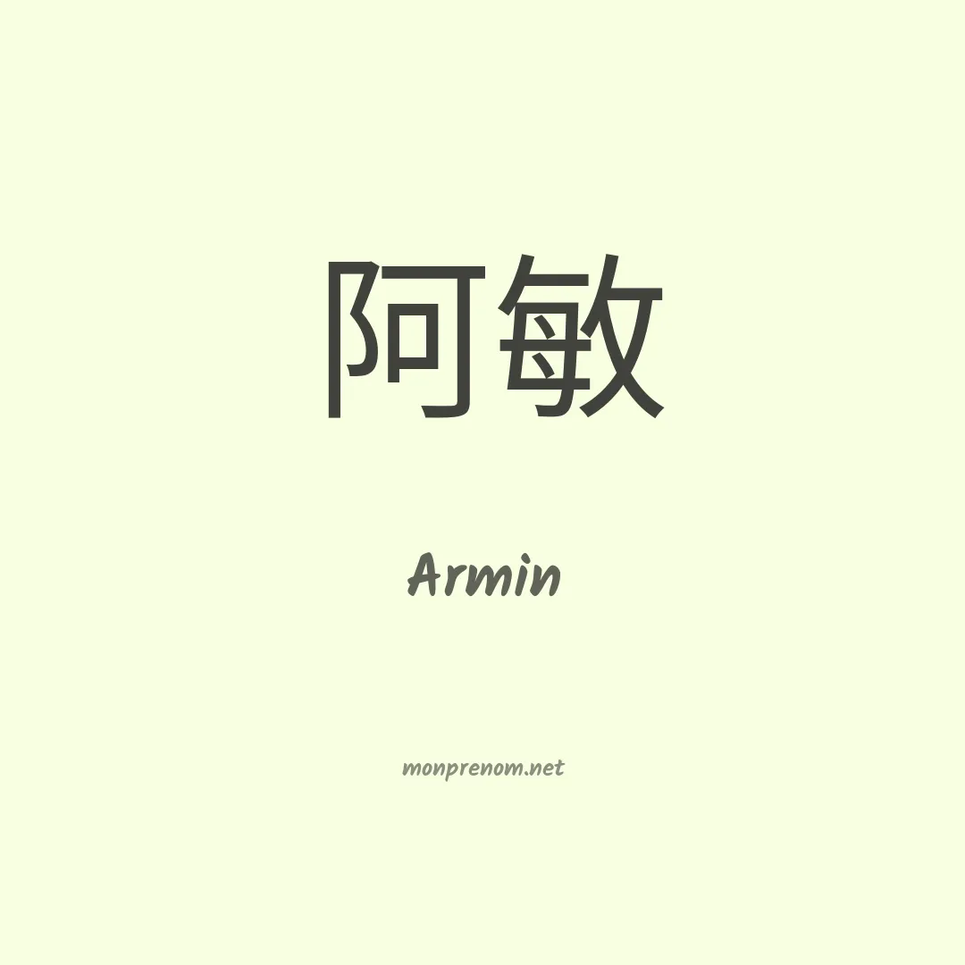 Armin en chinois