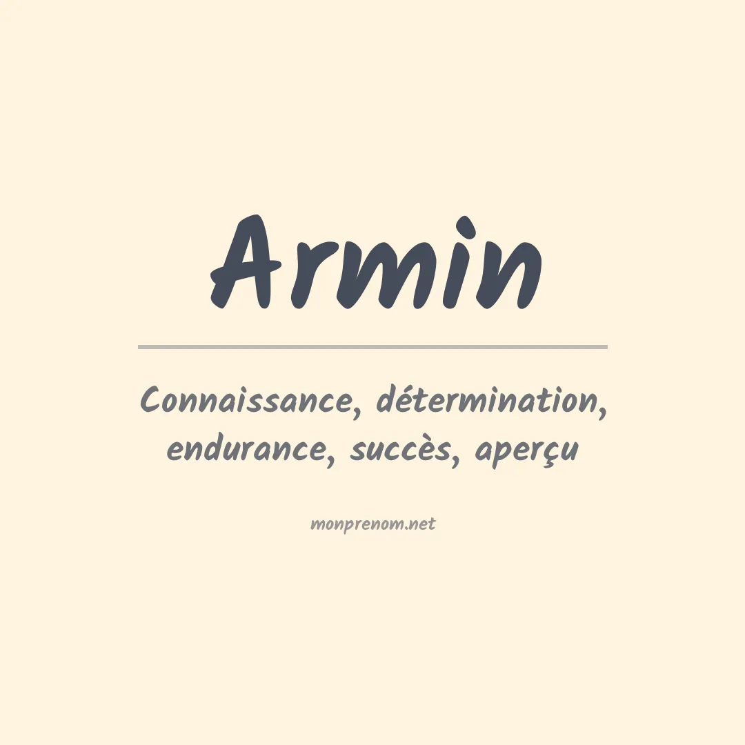 Signification du prénom Armin