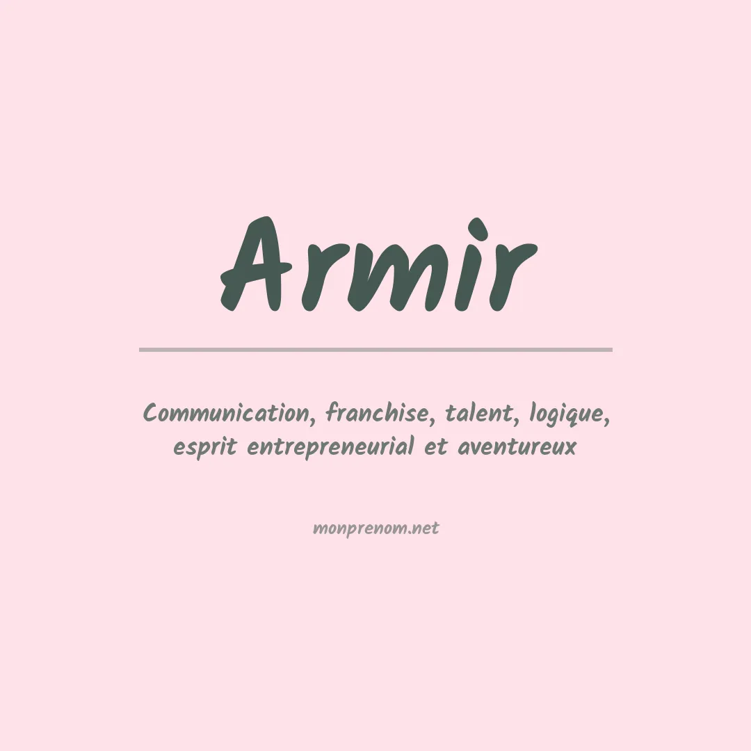 Prénom Armir