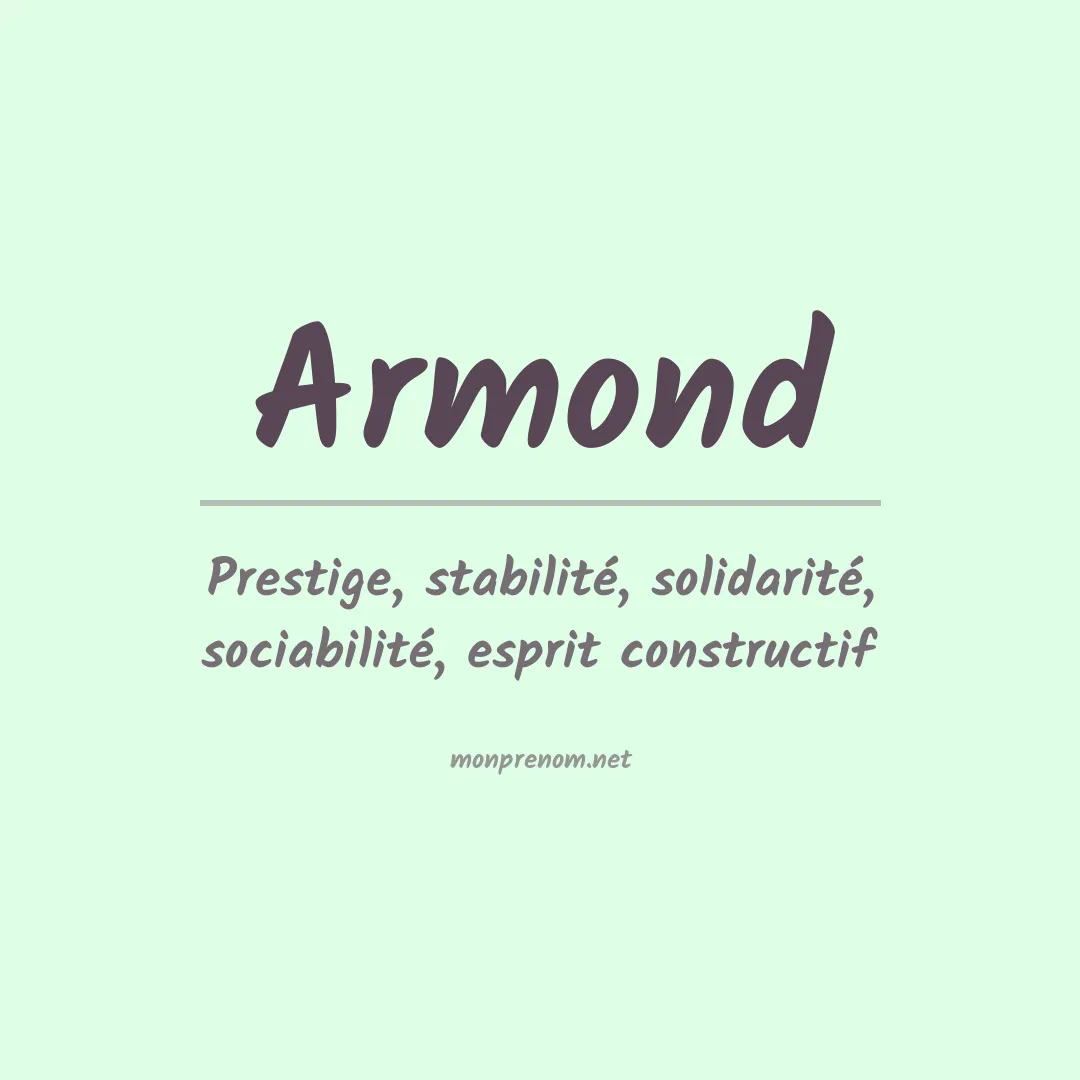 Prénom Armond