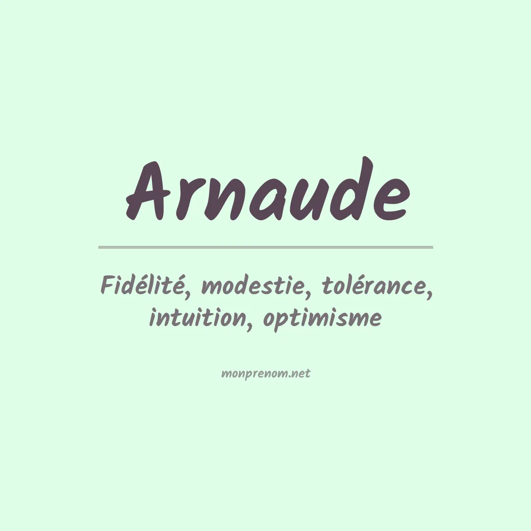 Prénom Arnaude