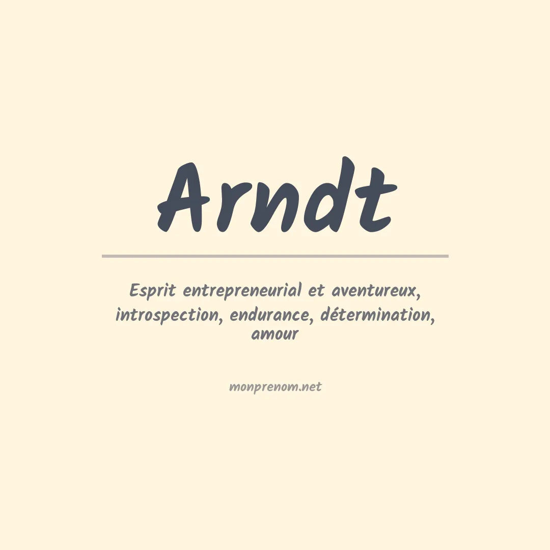 Prénom Arndt