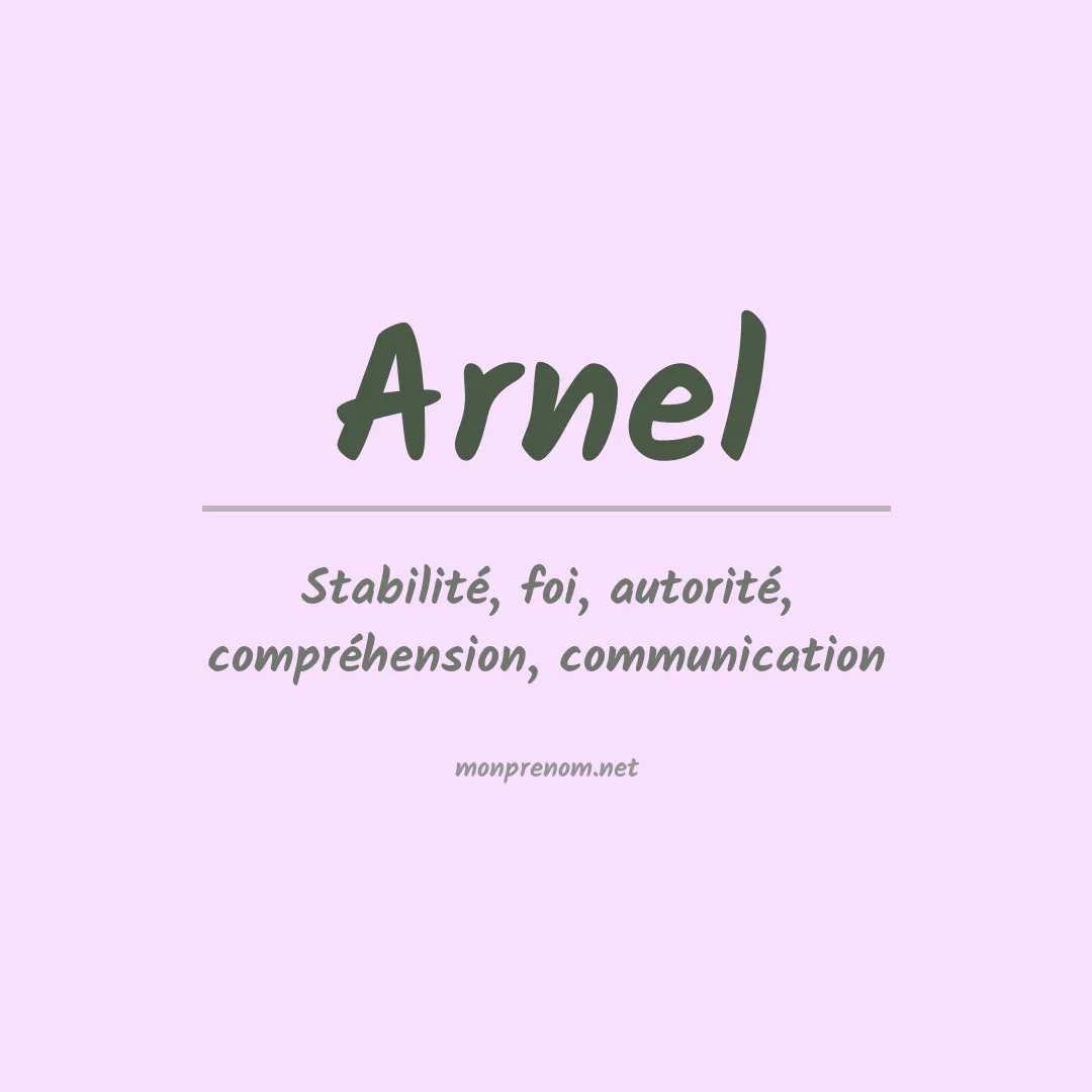 Signification du prénom Arnel