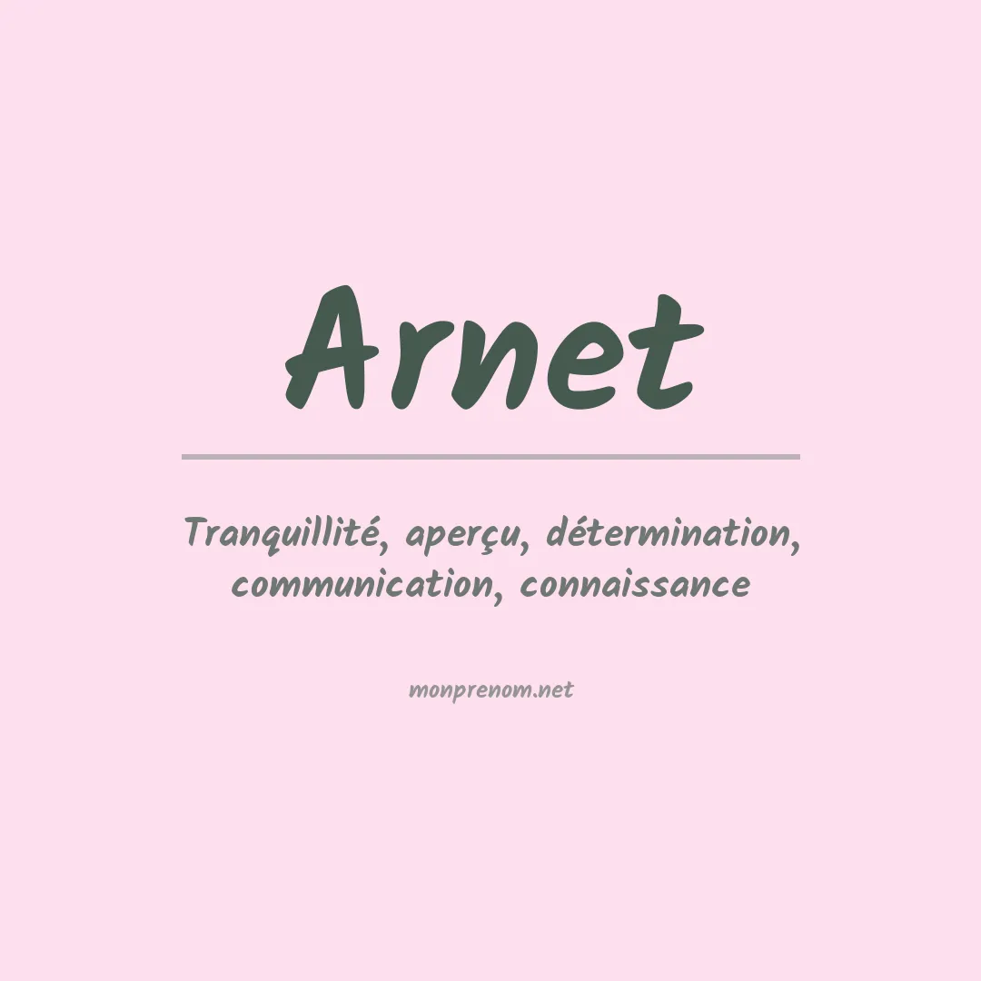 Prénom Arnet