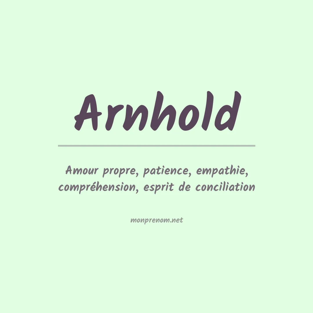 Prénom Arnhold