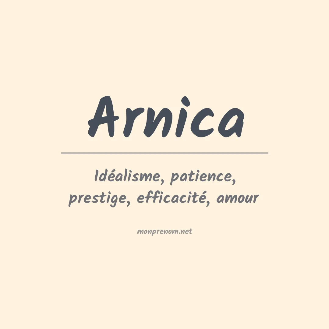 Signification du prénom Arnica
