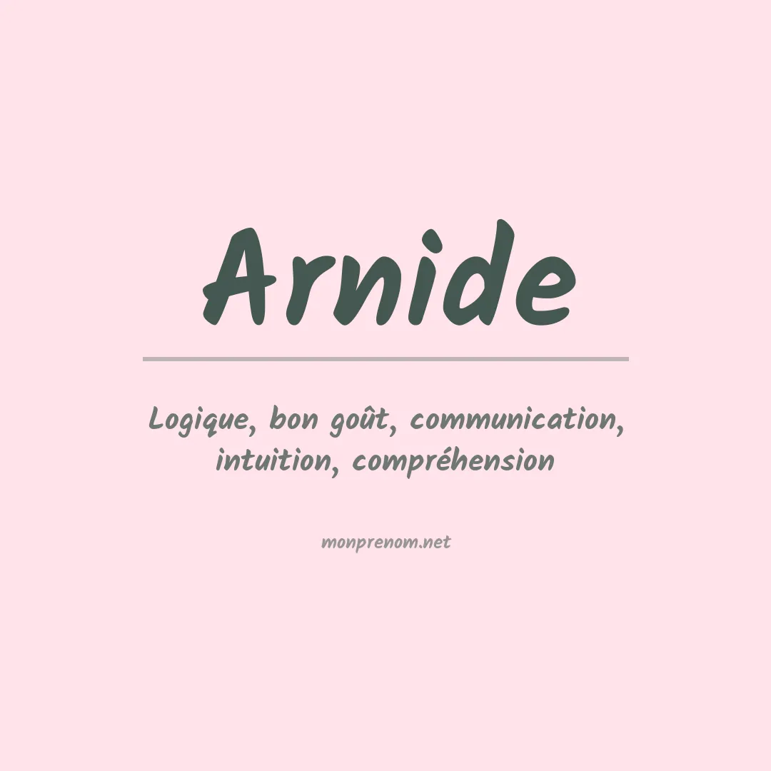 Signification du prénom Arnide