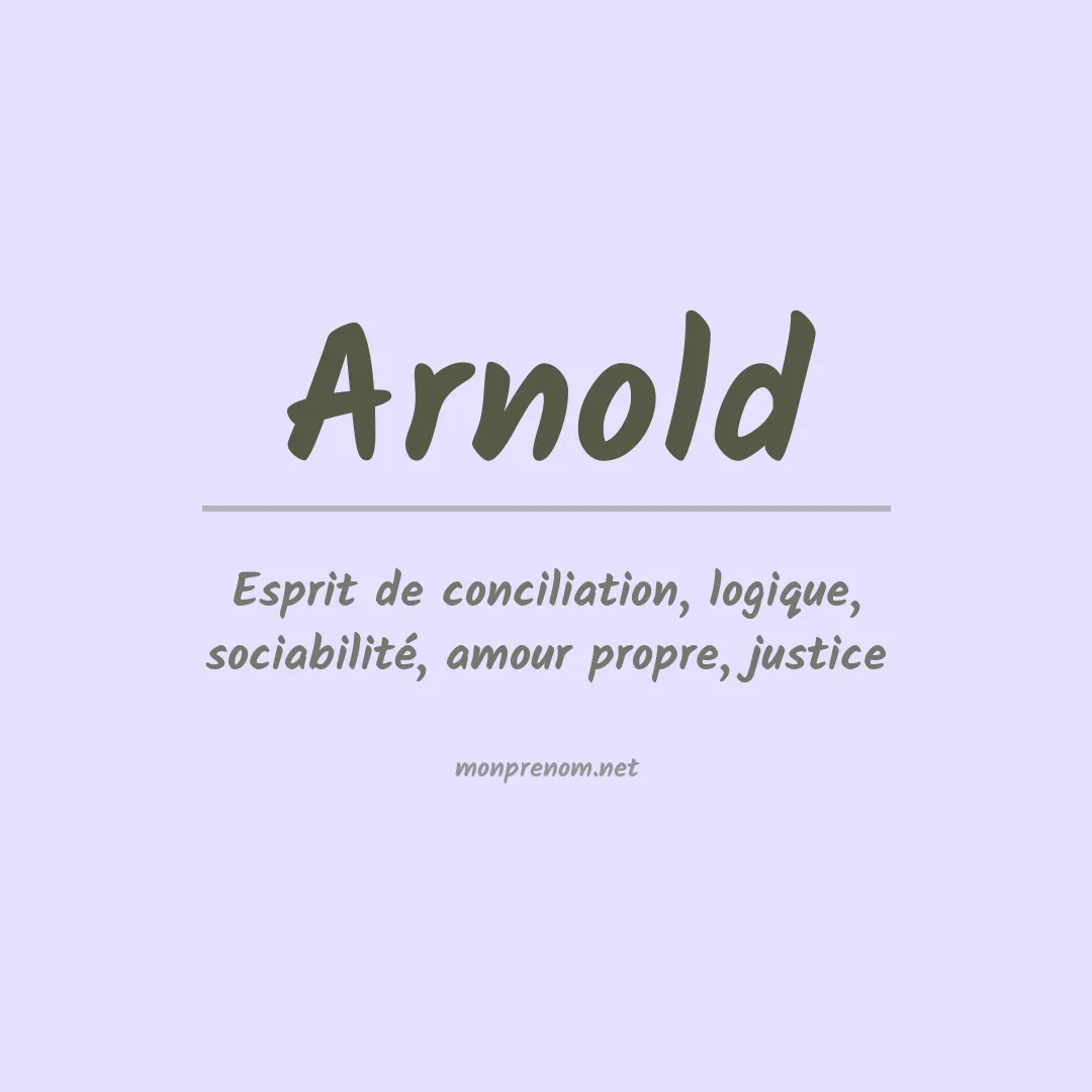 Prénom Arnold