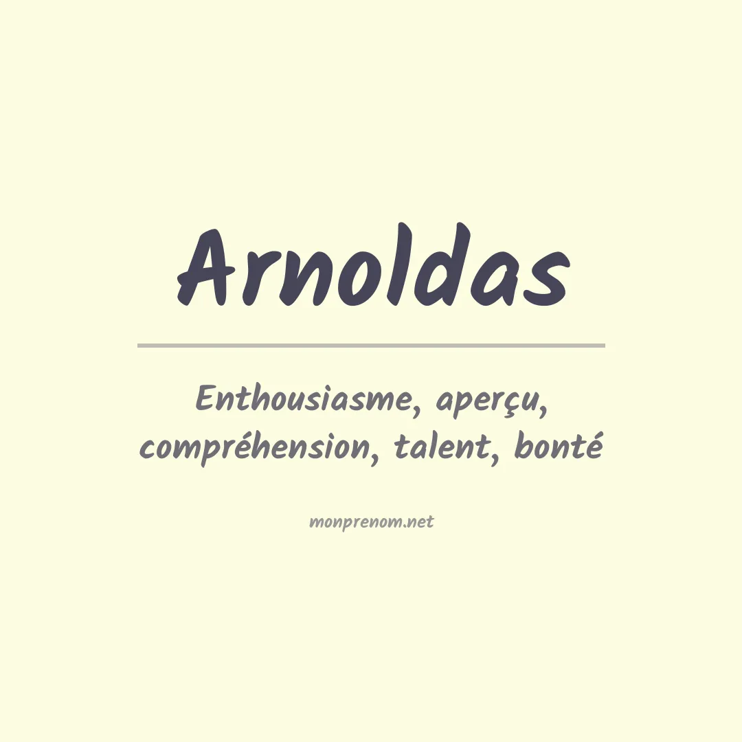 Signification du prénom Arnoldas