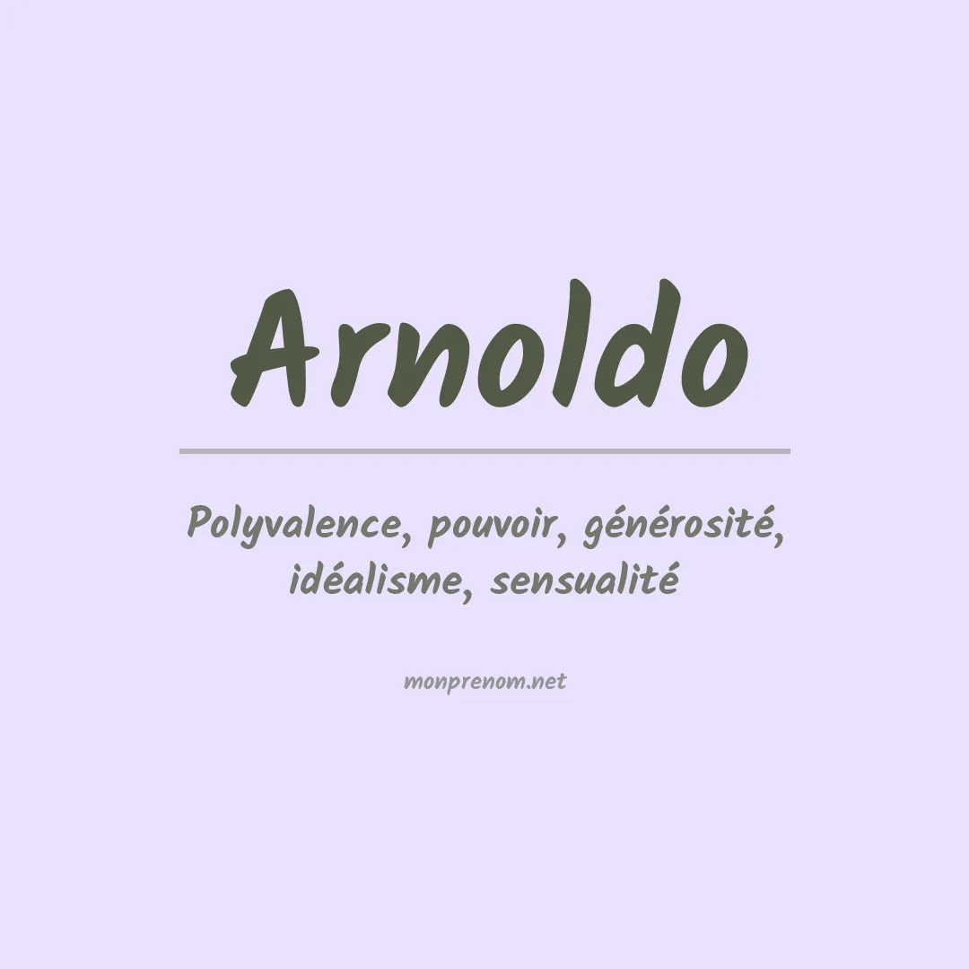 Signification du prénom Arnoldo