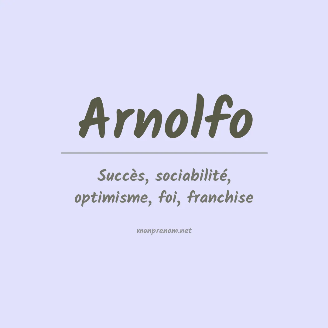 Signification du prénom Arnolfo