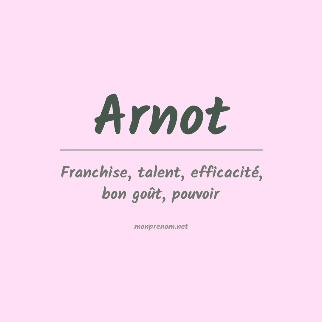 Prénom Arnot
