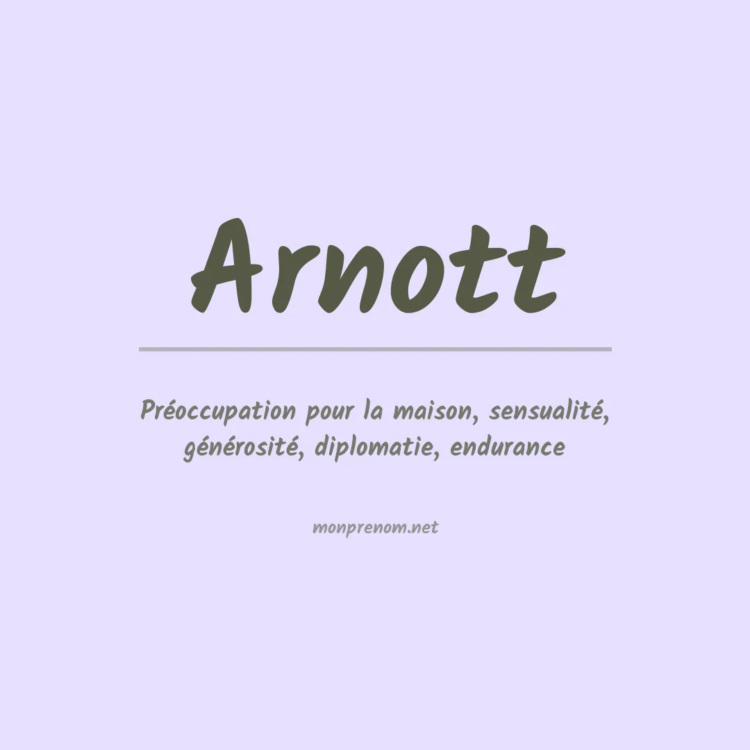 Prénom Arnott