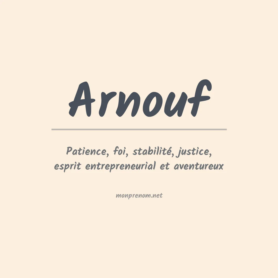Signification du prénom Arnouf