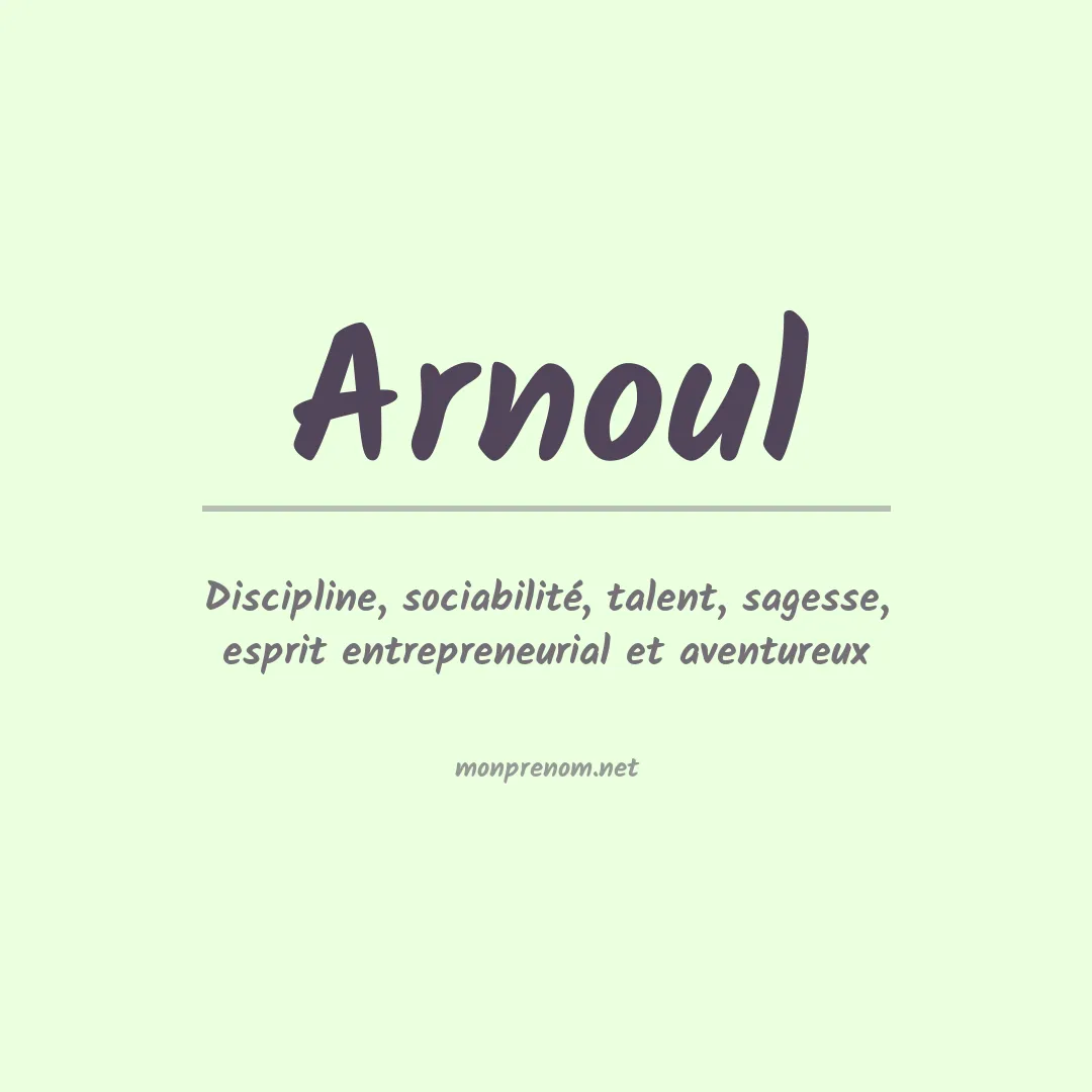 Signification du prénom Arnoul