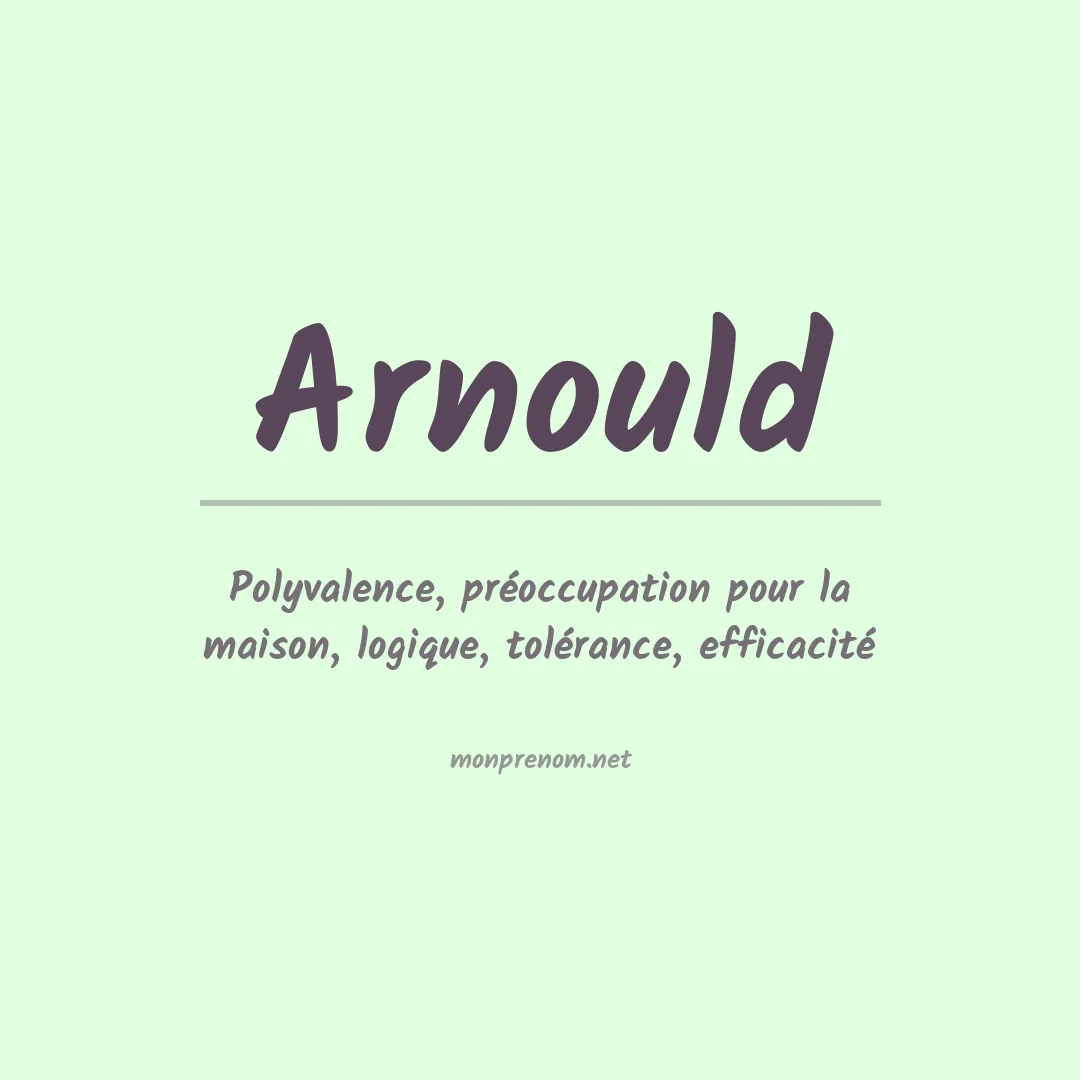 Prénom Arnould