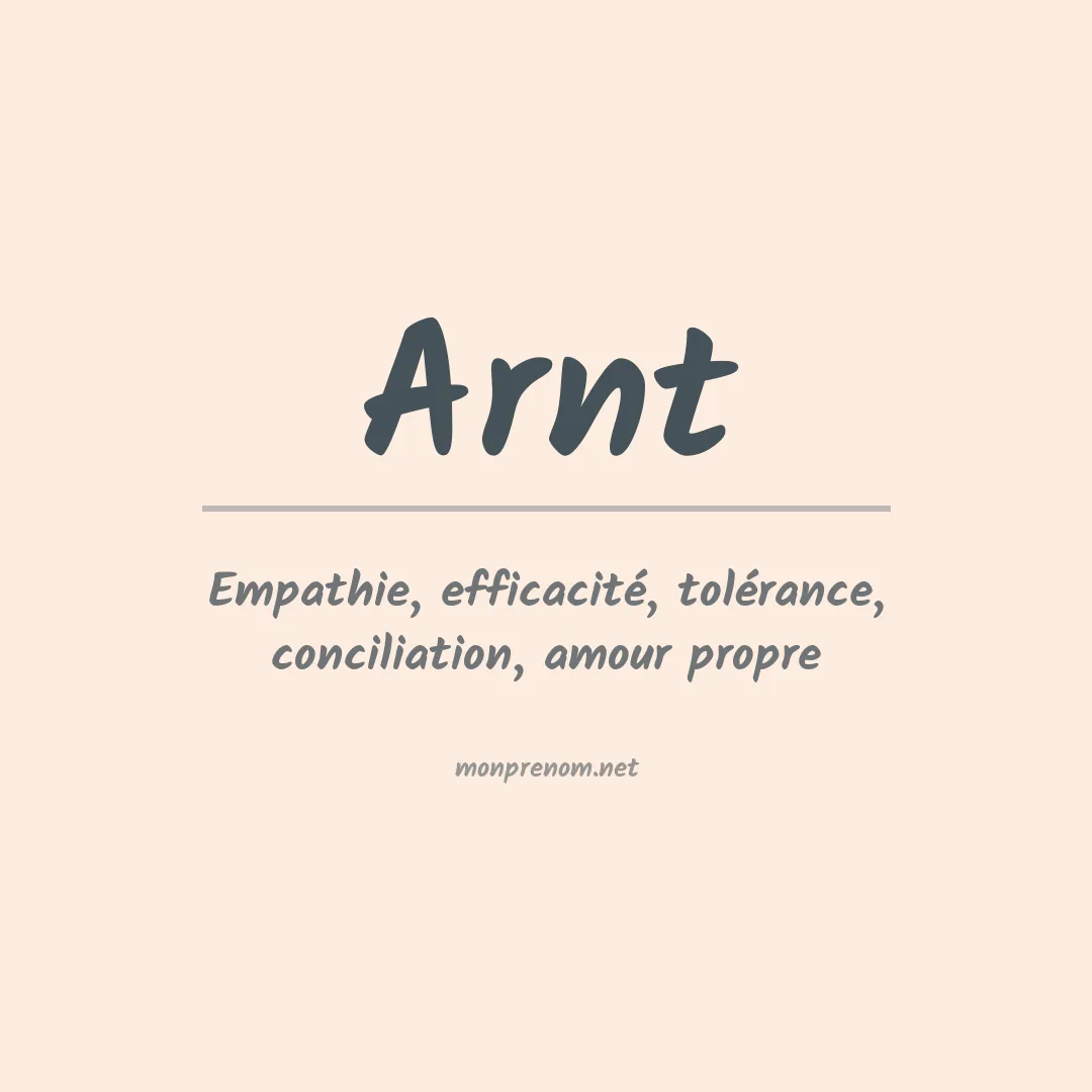 Prénom Arnt
