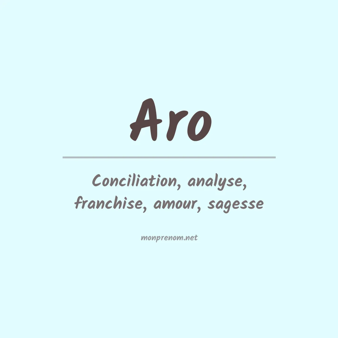 Prénom Aro