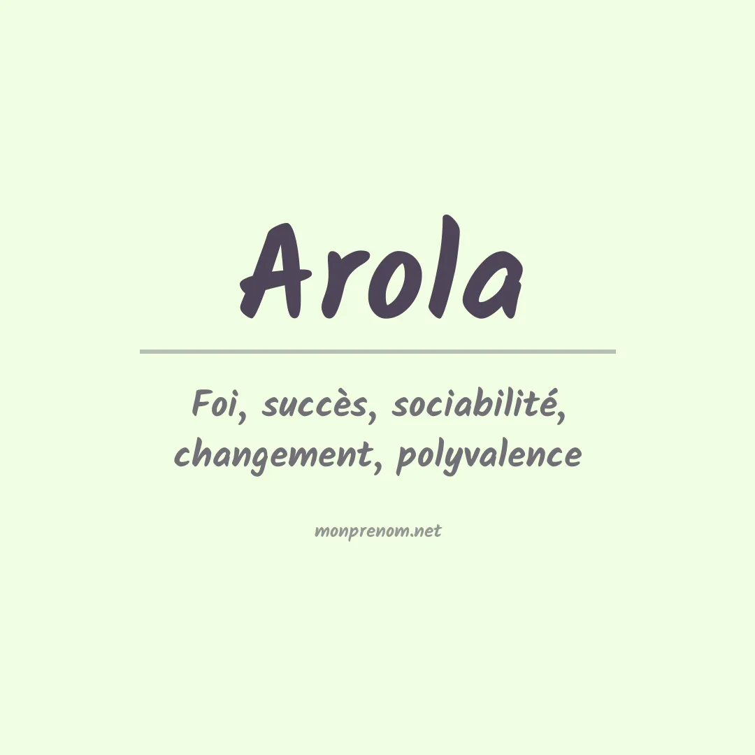 Prénom Arola