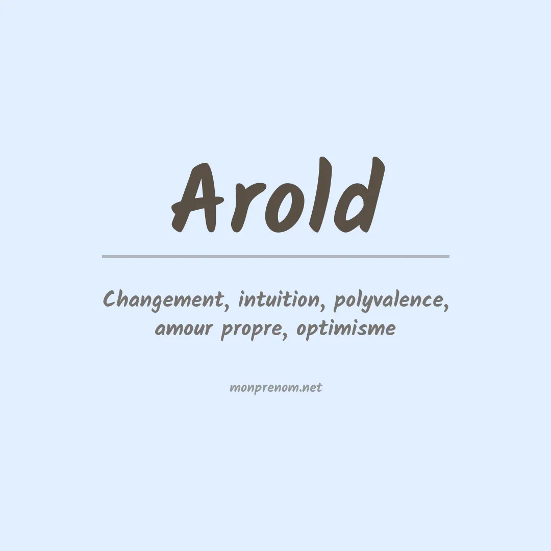 Prénom Arold