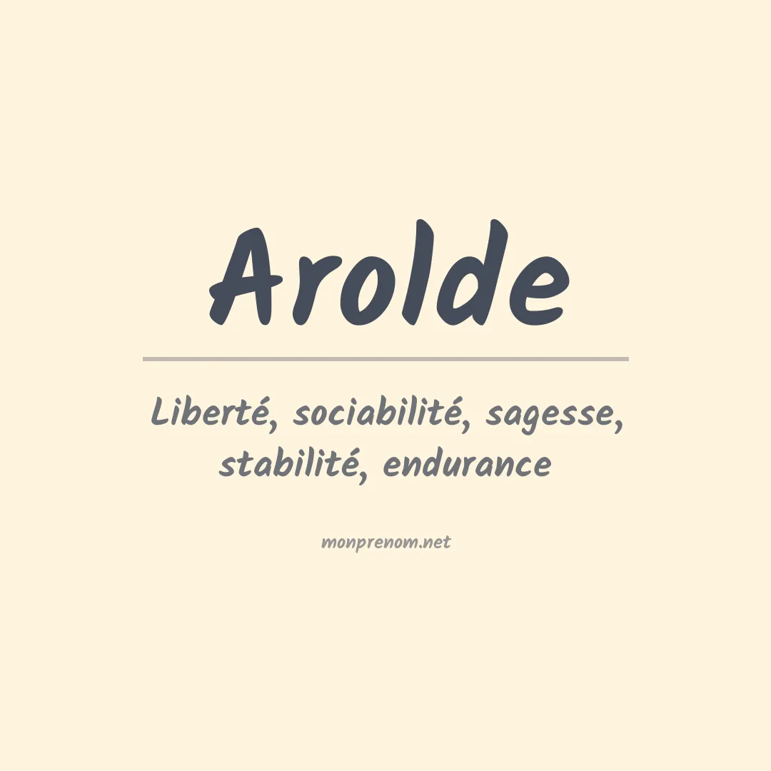 Signification du prénom Arolde