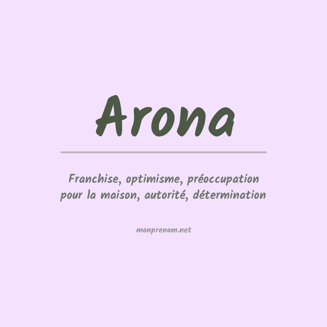 Prénom Arona