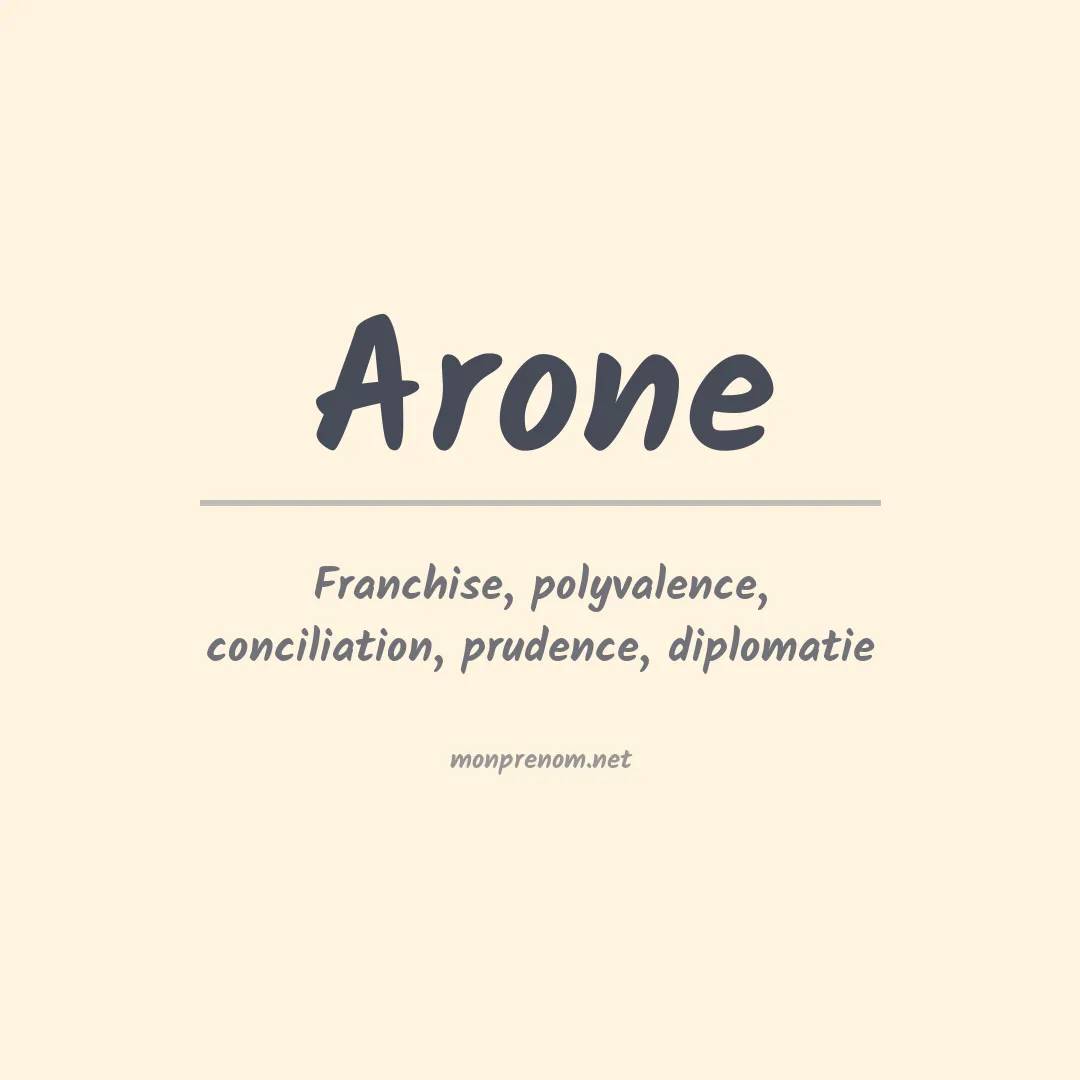 Prénom Arone