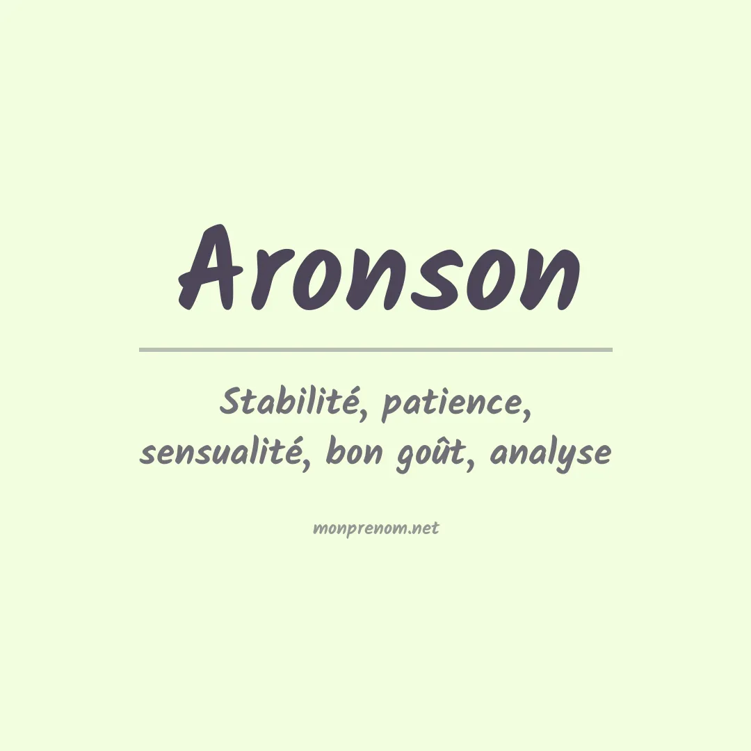 Prénom Aronson