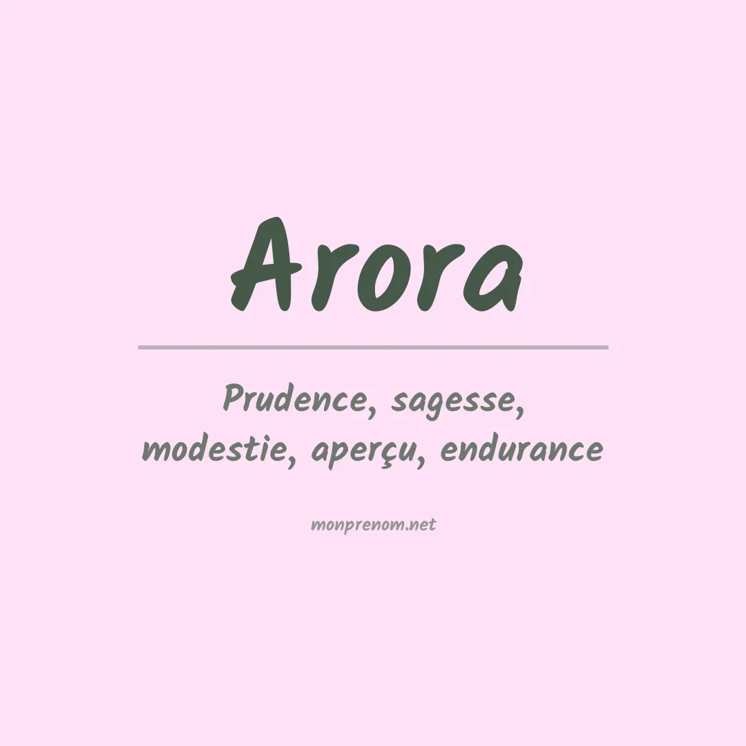 Prénom Arora