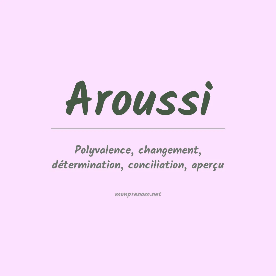 Prénom Aroussi