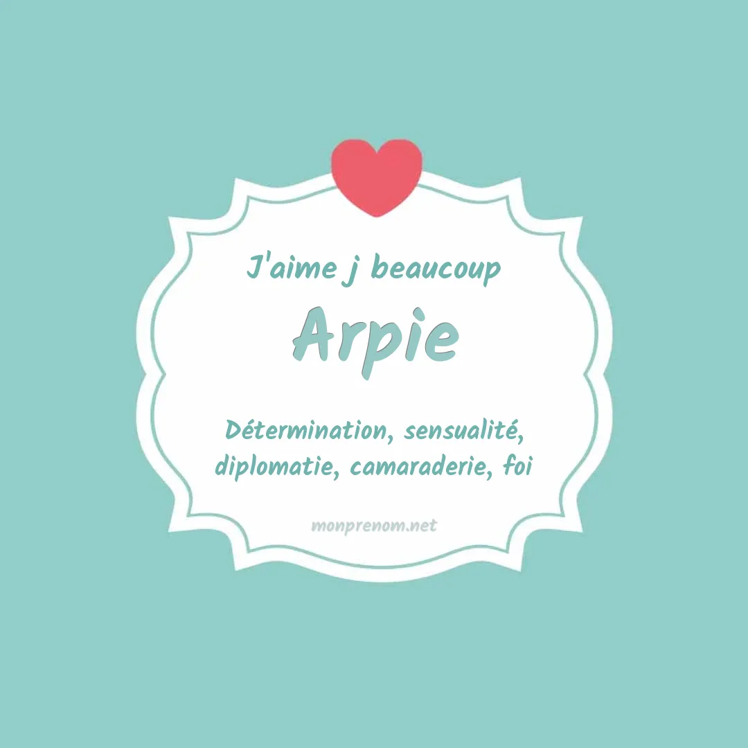 J'aime beaucoup Arpie