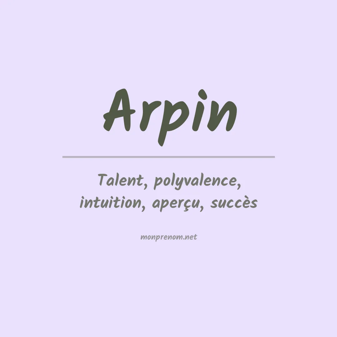 Prénom Arpin