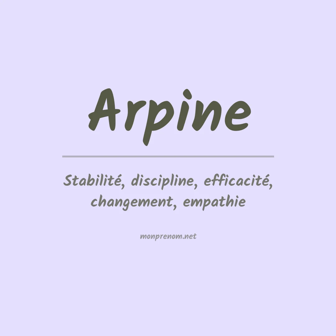 Signification du prénom Arpine