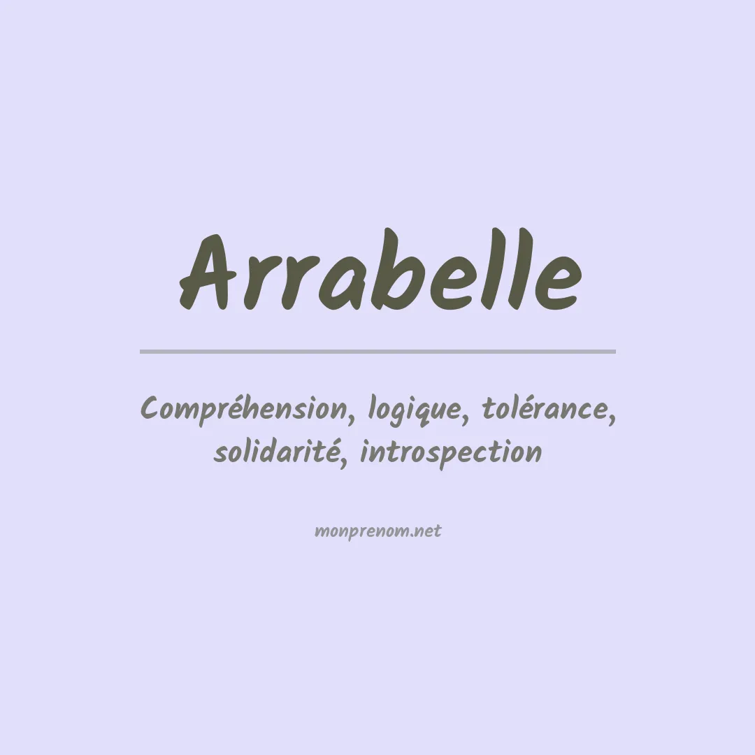 Signification du prénom Arrabelle