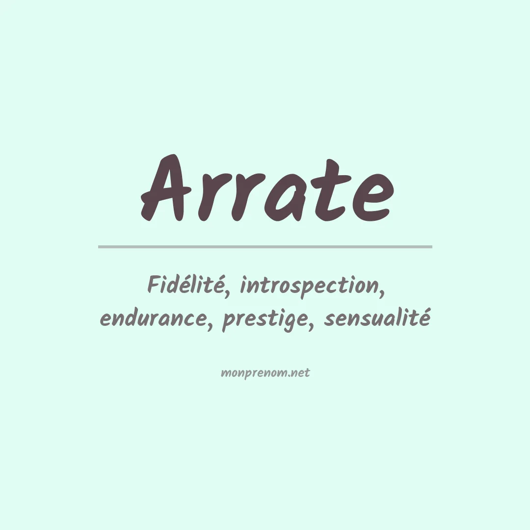 Signification du prénom Arrate