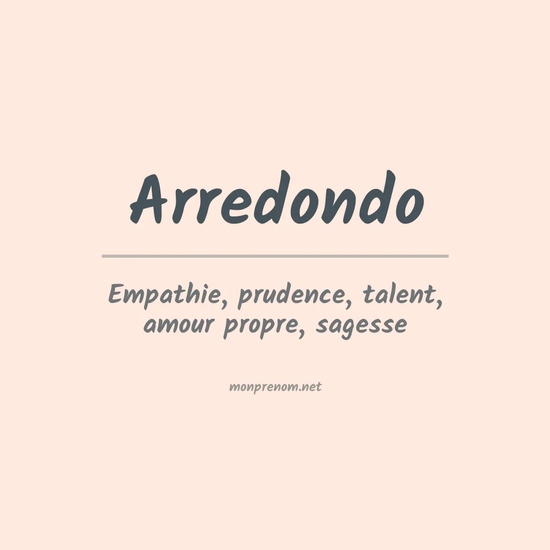 Signification du prénom Arredondo