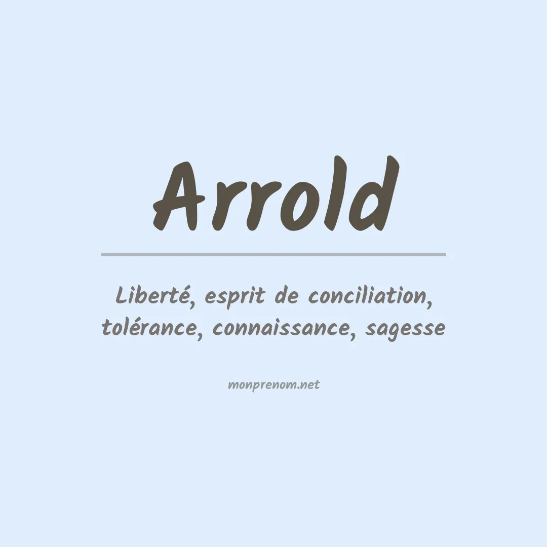 Signification du prénom Arrold