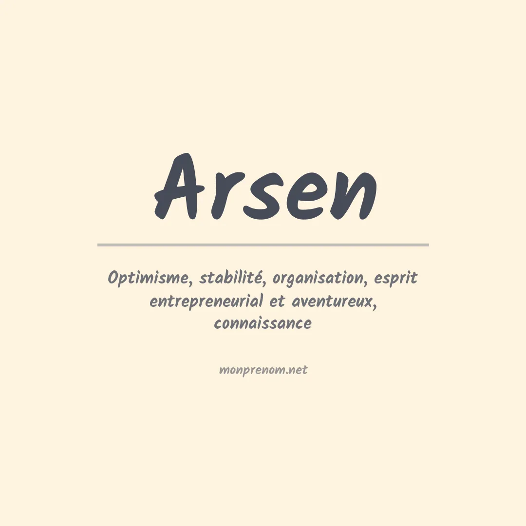 Signification du prénom Arsen