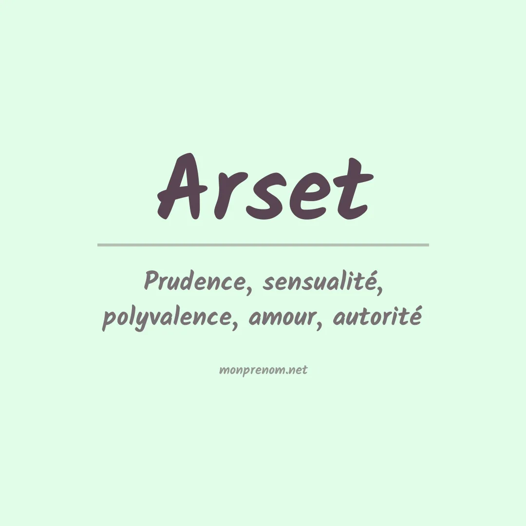 Signification du prénom Arset