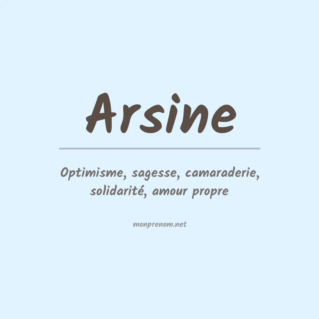 Signification du prénom Arsine