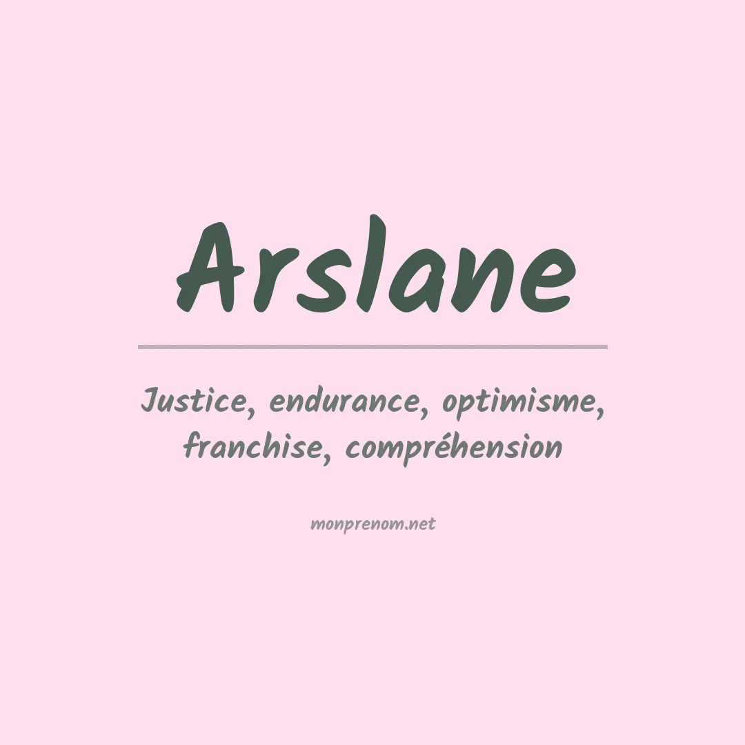Prénom Arslane