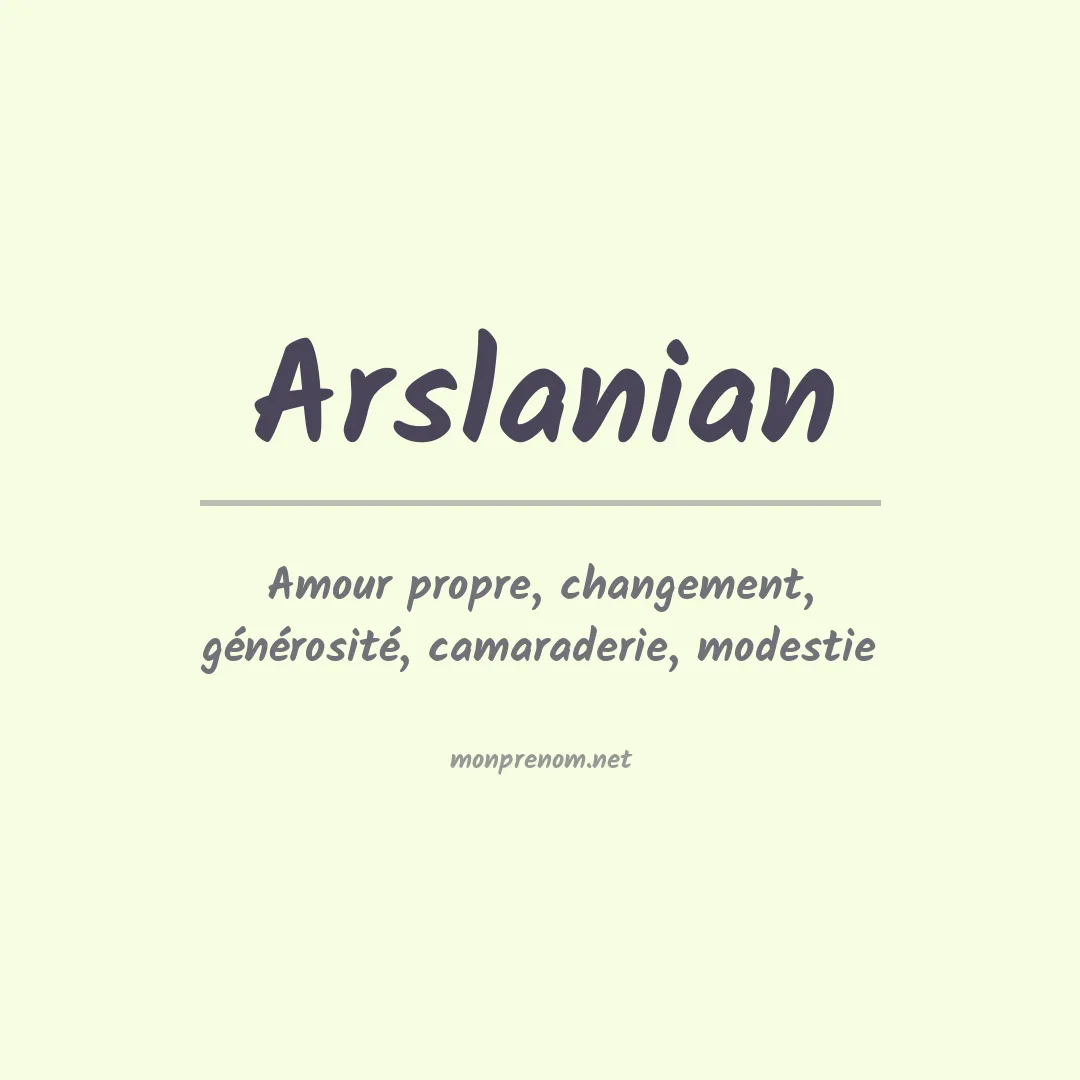 Prénom Arslanian