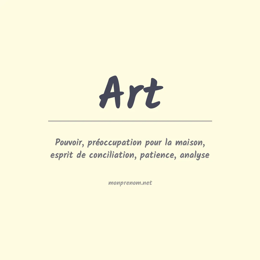 Prénom Art