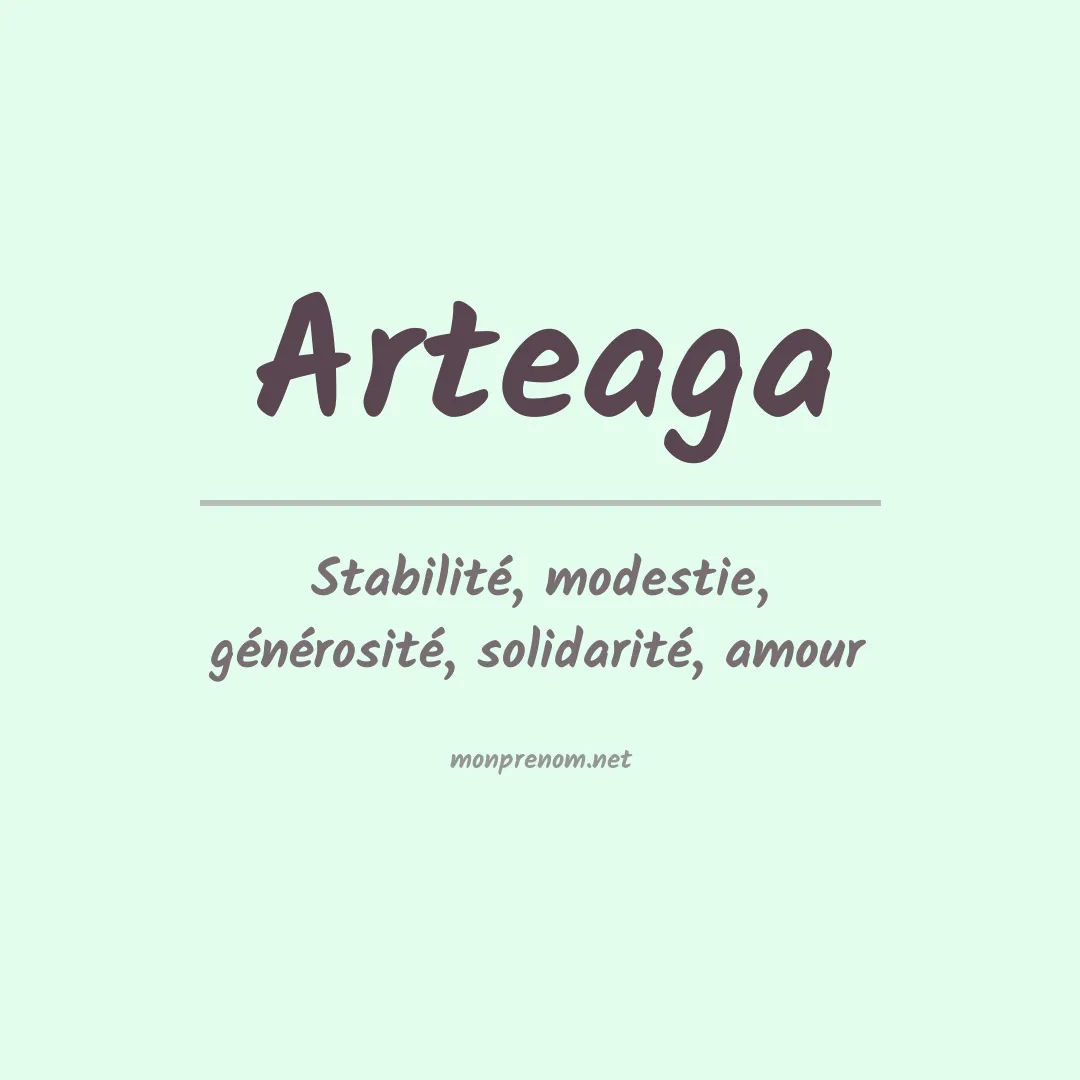 Prénom Arteaga