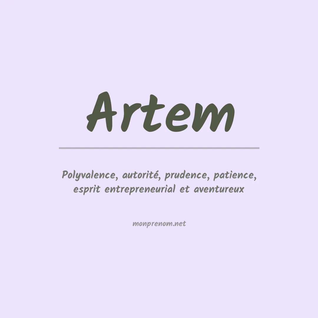 Prénom Artem