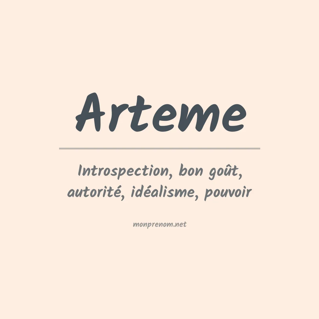 Signification du prénom Arteme