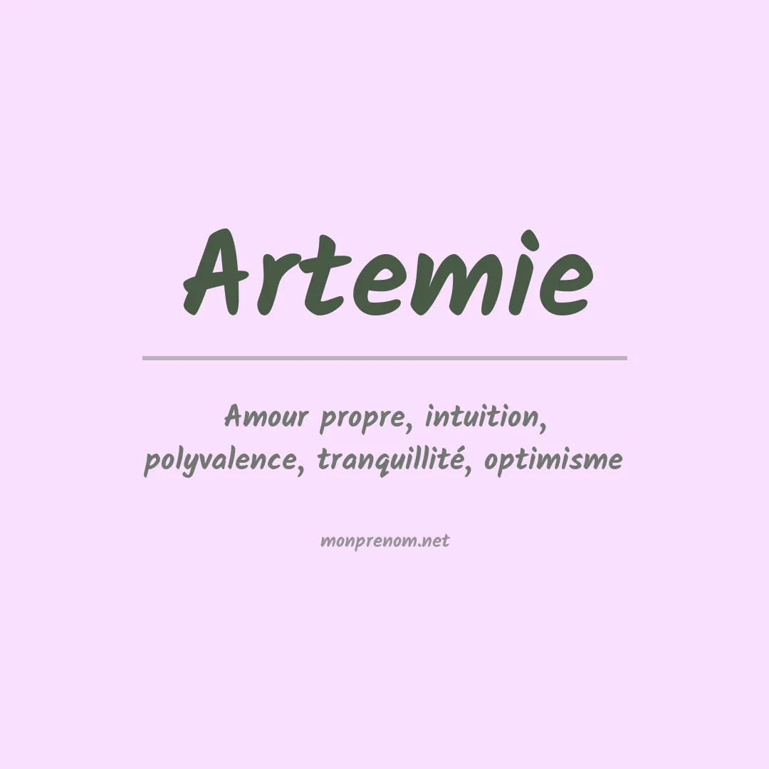 Signification du prénom Artemie