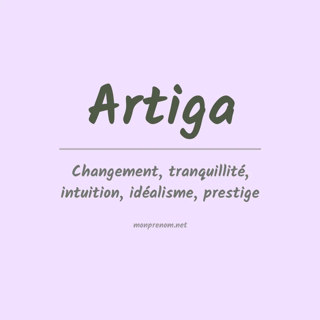 Prénom Artiga