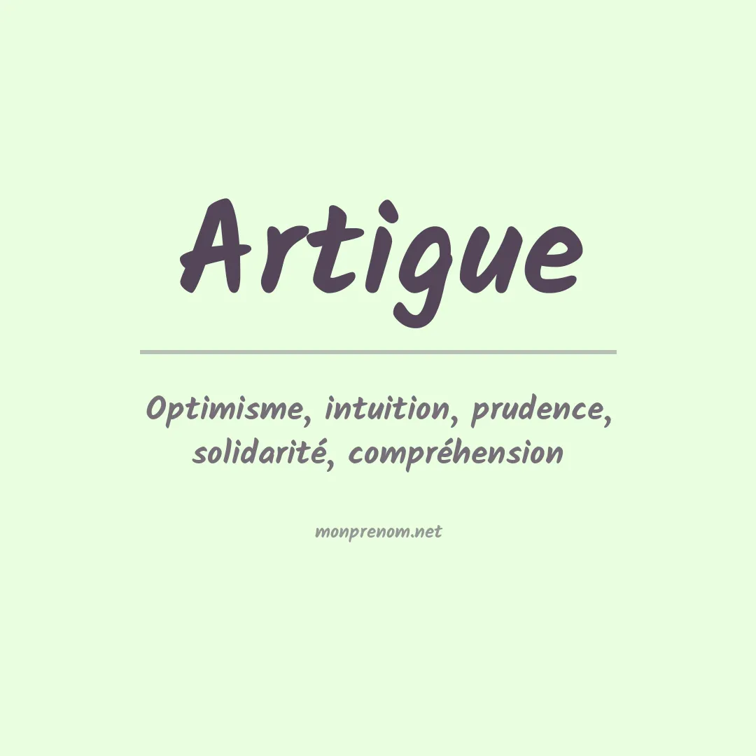 Prénom Artigue